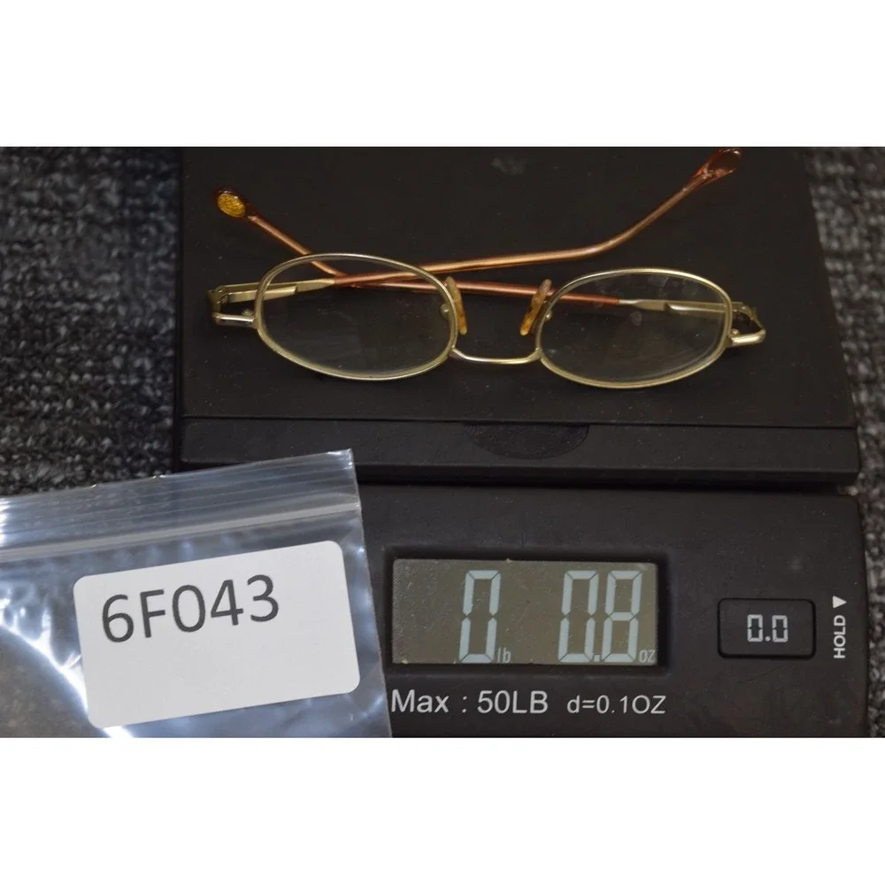 LA GEAR Eyeglasses 45 18 Gold Full Rim SMALL ADULT Kids Boys Girls Academic Look